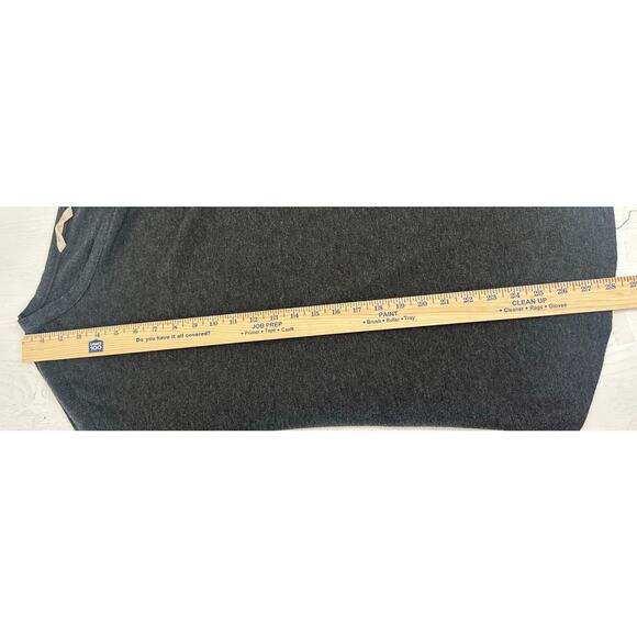 Soft Surroundings Knit Blouse Gray Button Accents Long Sleeve Stretch Comfy L - Picture 10 of 12